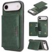 iPhone 17 Air Green Leather MagSafe Two-Fold Card Case - 1