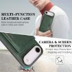 iPhone 17 Air Green Leather MagSafe Two-Fold Card Case - 6