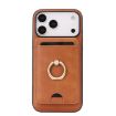iPhone 17 Pro Max Kalebol MagSafe Leather Card Holder Case (Brown) - 2