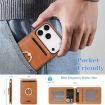 iPhone 17 Pro Max Kalebol MagSafe Leather Card Holder Case (Brown) - 5
