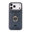 iPhone 17 Pro Max Leather Case with MagSafe Card Holder (Blue) - 2