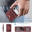 iPhone 17 Air Kalebol MagSafe Leather Card Holder Phone Case Red - 5