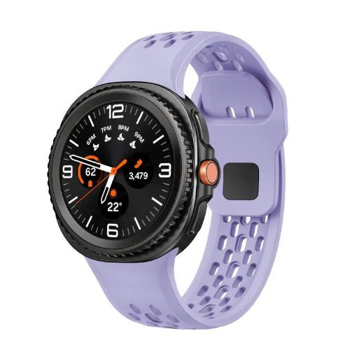 Galaxy Watch 8 40mm/44mm Black Reverse Buckle Purple Band - 1