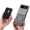 Moto Razr 40 Gray Card Bag Ring Magnetic Twill Fabric Case - 3