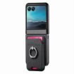 Moto Razr 40 Ultra Twill Card Bag Ring Magnetic Case (Black) - 2