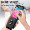 Moto Razr 40 Ultra Twill Card Bag Ring Magnetic Case (Black) - 6