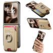 Moto Razr 60 Ultra Twill Card Bag Magnetic Case (Khaki) - 1