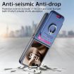 Moto Razr 60 Ultra Blue Fabric Card Bag Ring Magnetic Case - 4