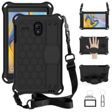 Samsung Galaxy Tab A 8.0 Shockproof Case with Straps (Black) - 1