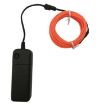 Flexible LED EL Wire Neon Lamp USB 3M Energy Saving (Yellow Light) - 5