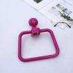 Toilet Suction Cup Towel Ring Rack - Rose Red, Multifunctional - 1
