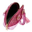White Mini Leather Shoulder Messenger Bag - Girls' Solid Color Tote - 3