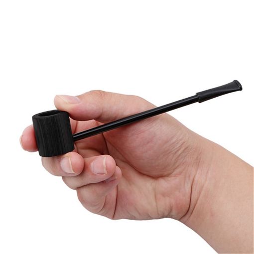 Ebony Popeye Portable Creative Herb Tobacco Smoking Pipe (Black) - 1