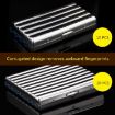 Copper Double-Gun Cigarette Case, Holds 10, Silver, Corrugated - 2