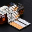 Double-Gun Copper Corrugated Cigarette Case, 16 PCS Capacity Gold - 3
