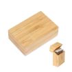 Black Creative Wooden Clamshell Cigarette Case with Magnet Adsorption - 3