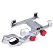 Eagle Claw 360 Rotate Aluminum Bike Phone Holder Mount (Silver) - 1