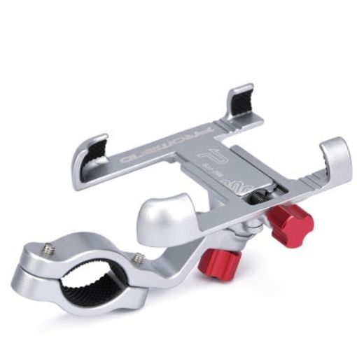 Eagle Claw 360 Rotate Aluminum Bike Phone Holder Mount (Silver) - 1