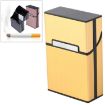 Gold Aluminum Cigar Cigarette Case Tobacco Holder Box - 1