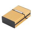 Gold Aluminum Cigar Cigarette Case Tobacco Holder Box - 3