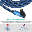 EMK 3m Blue 360 Rotatable Right Angle Optical Audio Cable - 5