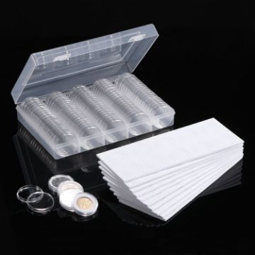 30mm Coin Capsules - Set of 100 - Commemorative Coin Boxes - 1