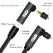 EMK 5m Nylon Optical Audio Cable with 90 Rotatable Plug (Black) - 3