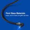 EMK 5m Nylon Optical Audio Cable with 90 Rotatable Plug (Black) - 4