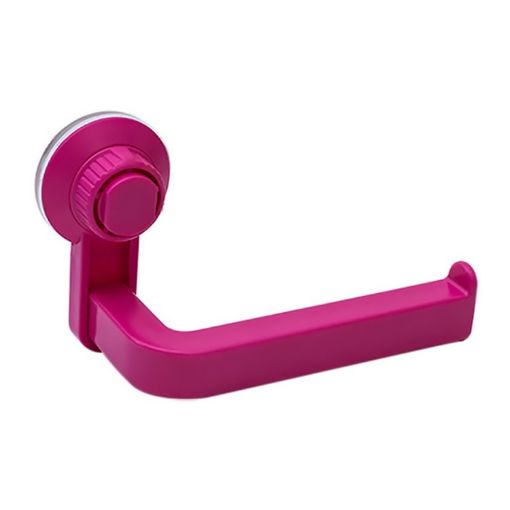 Rose Red Removable Toilet Paper Holder with Suction Cup Mount - 1