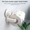 Rose Red Removable Toilet Paper Holder with Suction Cup Mount - 5