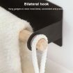 Black Non-Perforated Kitchen & Bathroom Towel Paper Holder Rack - 5