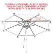 Round Garden Parasol Cover, Diameter 3m 8 Ribs, Creamy-white Polyester - 3