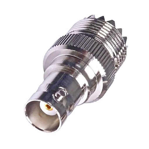 BNC Female to UHF PL-259 Female RF Coax Adapter Connector - 1