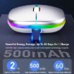 Silent Bluetooth Dual Mode White Mouse - RGB Backlit, 3 Keys - 5