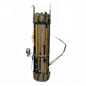 Multifunctional Fishing Rod and Tackle Bag, 123x34cm, Brown - 1