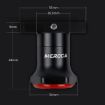 MEROCA MX2 Smart Sensor USB Bike Tail Light, Seat Tube Black - 3