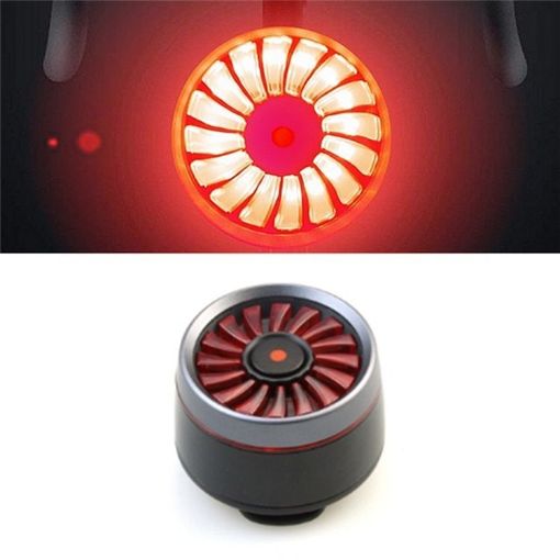 Titanium USB Bicycle Smart Sensor Brake & Tail Warning Light - 1