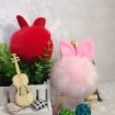 Purple Fur Pom Keychains Fake Rabbit Fur Ball Keychain - 5