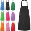 2PCS Black Kitchen Chef Aprons With Pockets for Cooking & Baking - 2
