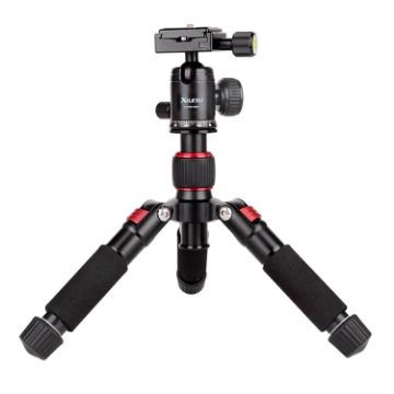 Xiletu FM5S-MINI Red 5-Section Folding Legs Desktop Tripod Mount - 1