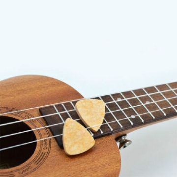 Ukulele Guitar Wool Felt Picks 10 PCS (Yellow) - 1
