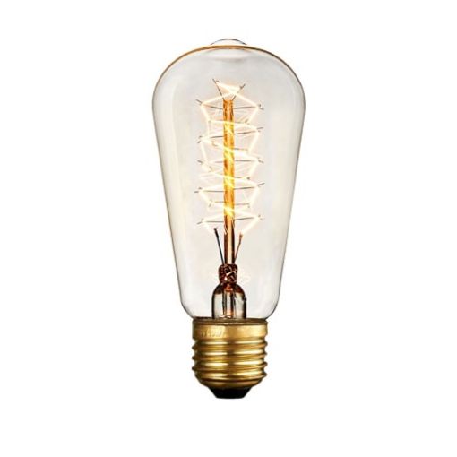 E27 40W Retro Edison Filament Bulb, AC 220V (ST64 Spiral) - 1