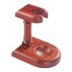 Retro Red Sandalwood Solid Wood Single Pipe Rack Display Stand - 2