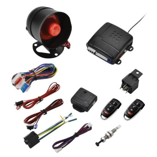 Universal 8pcs Car Alarm Horn & Collision System with Remote Control - 1
