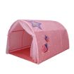 Pink Children's Crawl Tunnel Bed Tent with Mosquito Net - 1