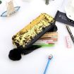 Green+Black Reversible Sequin Pencil Case for Girls - School Supplies - 5