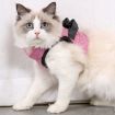 Pink Cat Leash Pet Chest Harness, Size L - 2