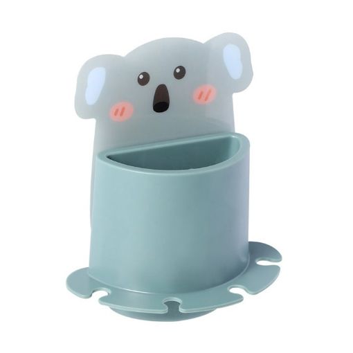 Koala Cartoon Animal Wall-Mounted Toothbrush Holder Shelf - 1