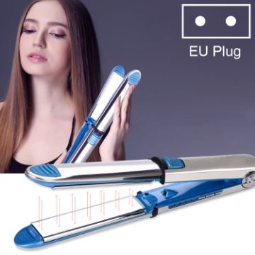 2 in 1 Blue Titanium Hair Straightener and Curler Iron - 1