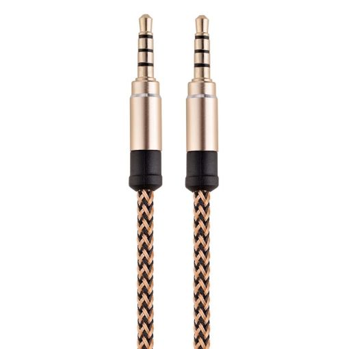 3.5mm Gold-Plated Male to Male AUX Audio Cable, 3m, Car Stereo - 1